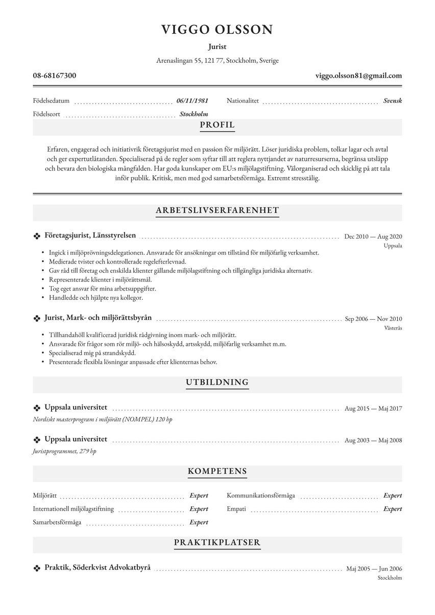 Santiago resume template