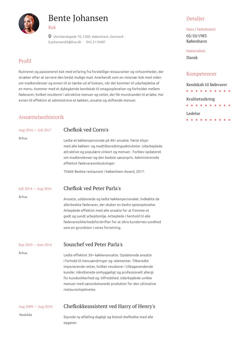 Barcelona resume template