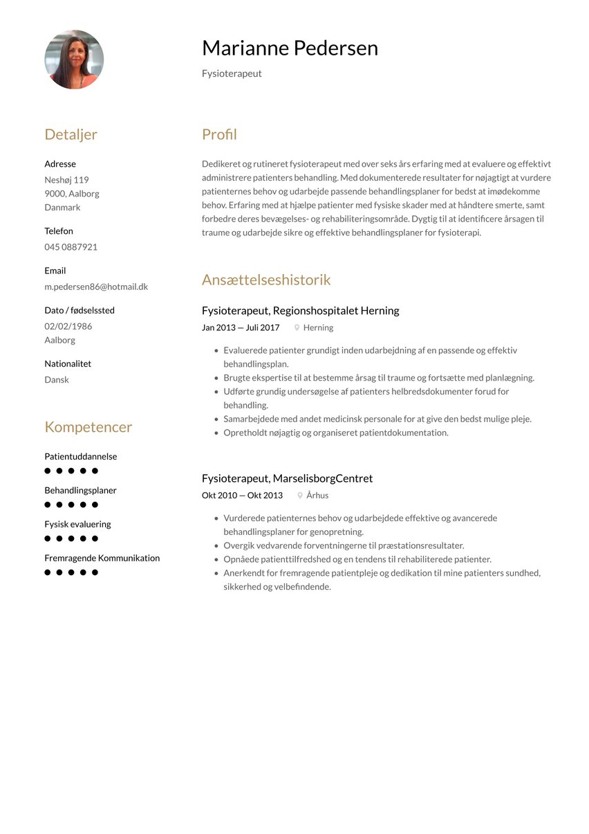 Milano resume template
