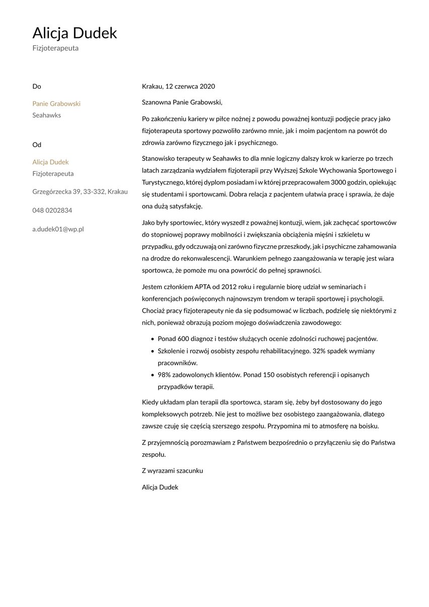 Mediolan cover_letter template