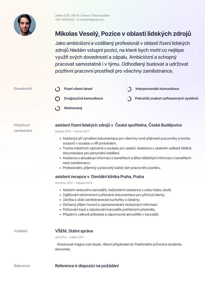 Moskva resume template