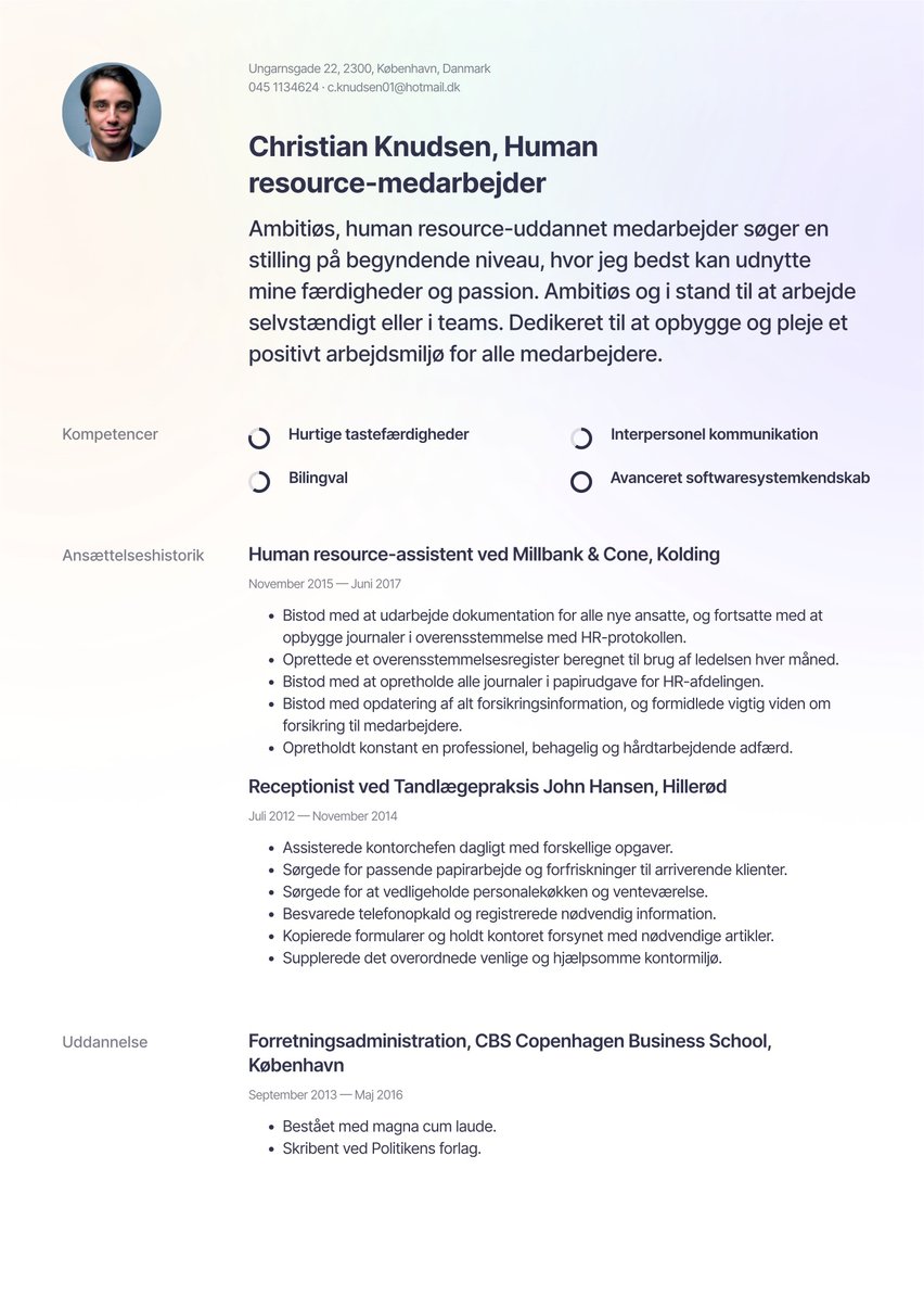 Moskva resume template