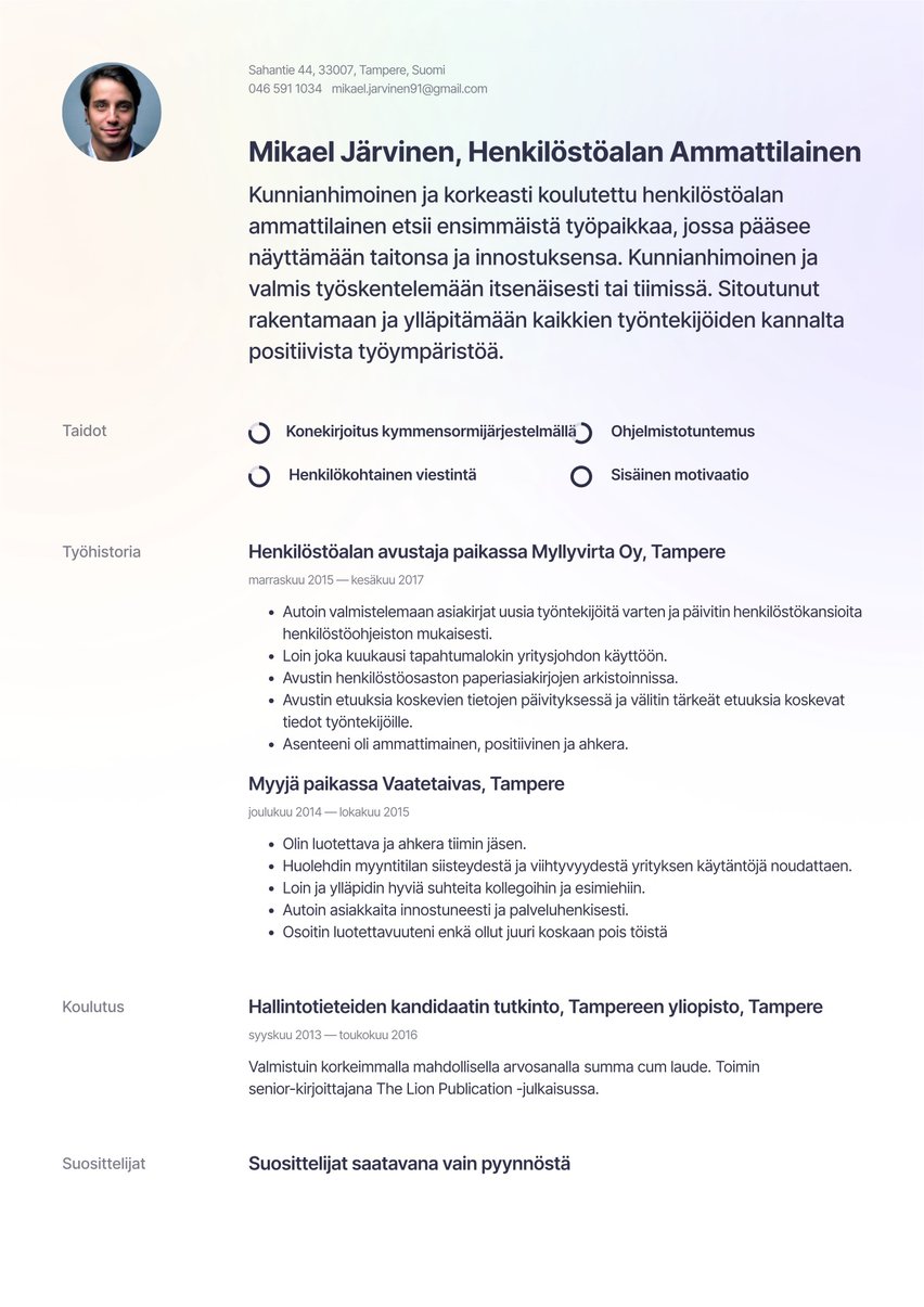 Moskova resume template