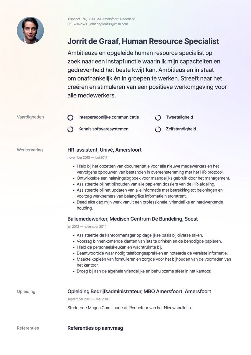 Moskou resume template