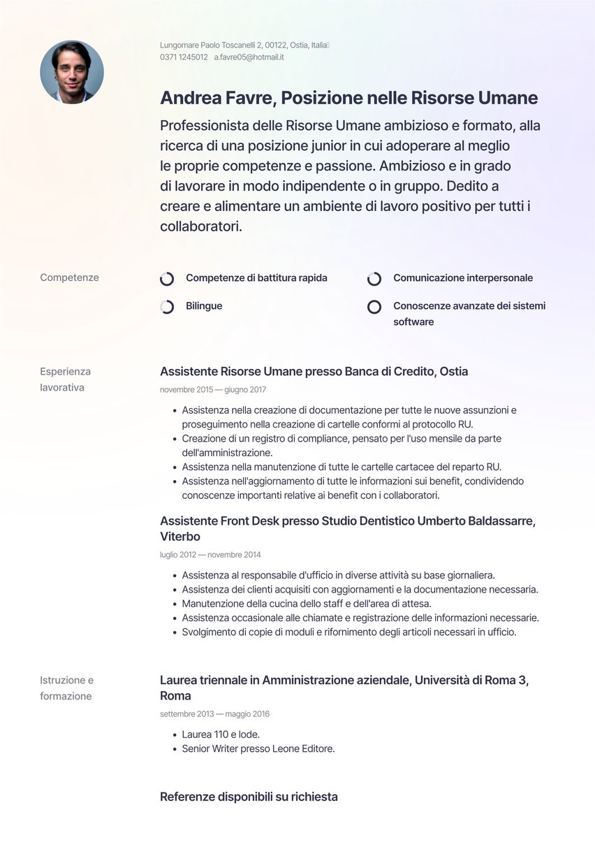 Mosca resume template