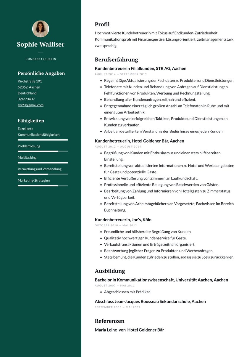 Dublin resume template