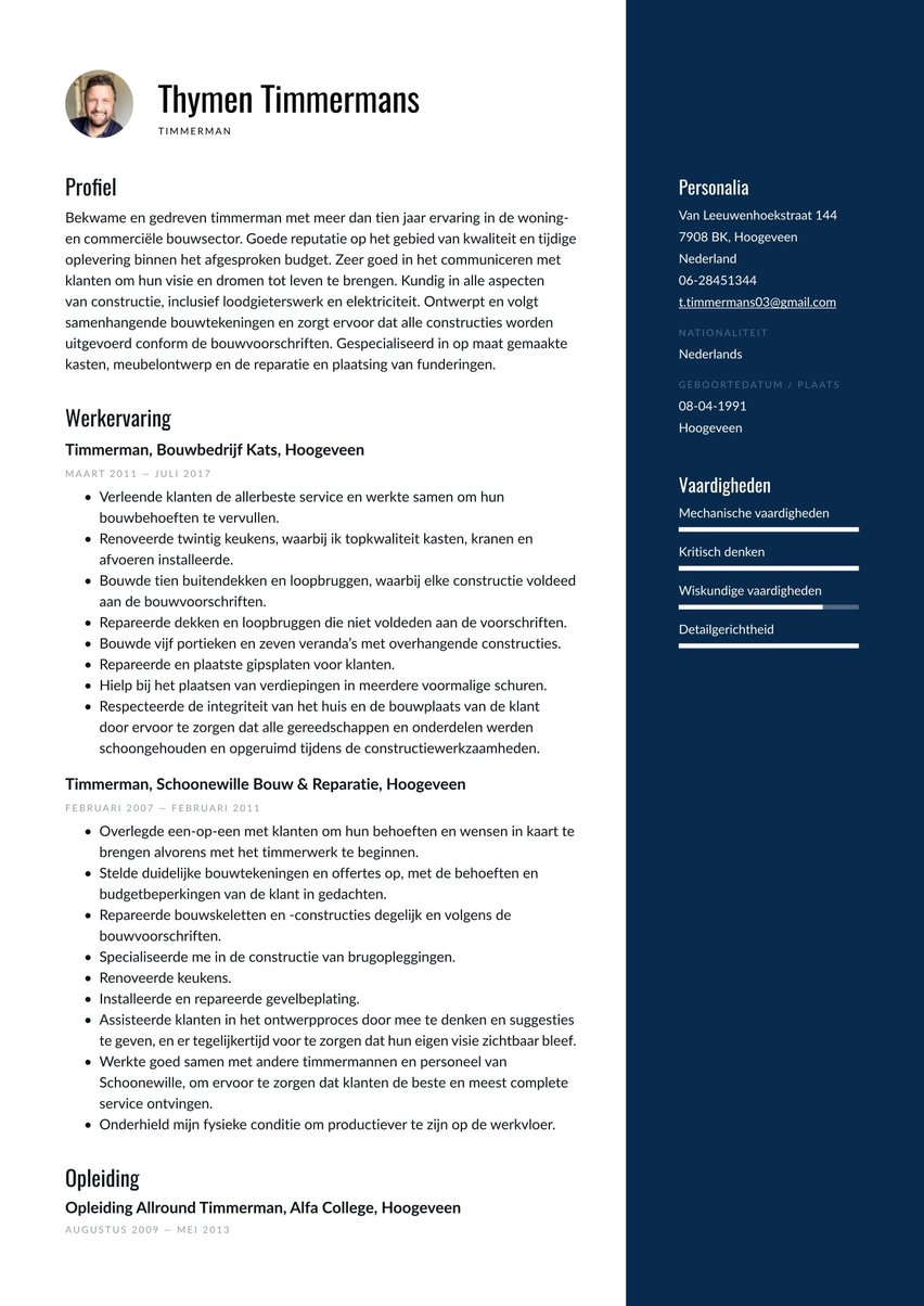Sydney resume template