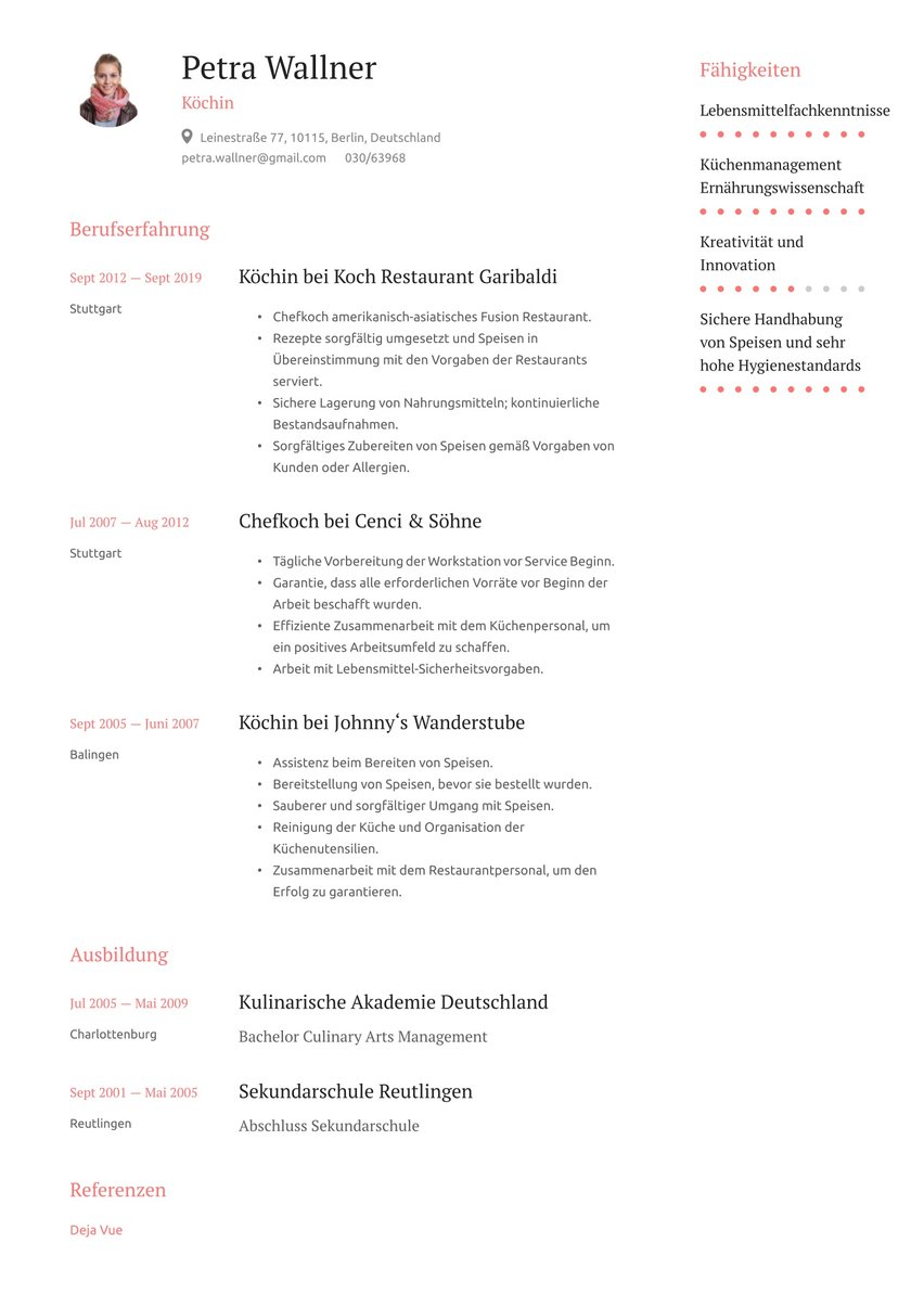 Barcelona resume template