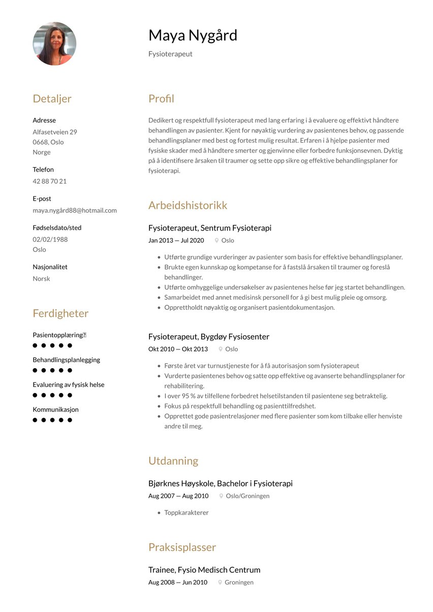Milan resume template