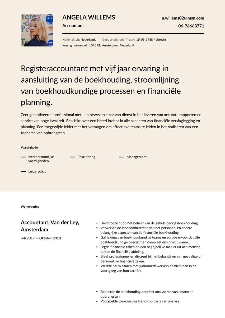 Copenhagen resume template