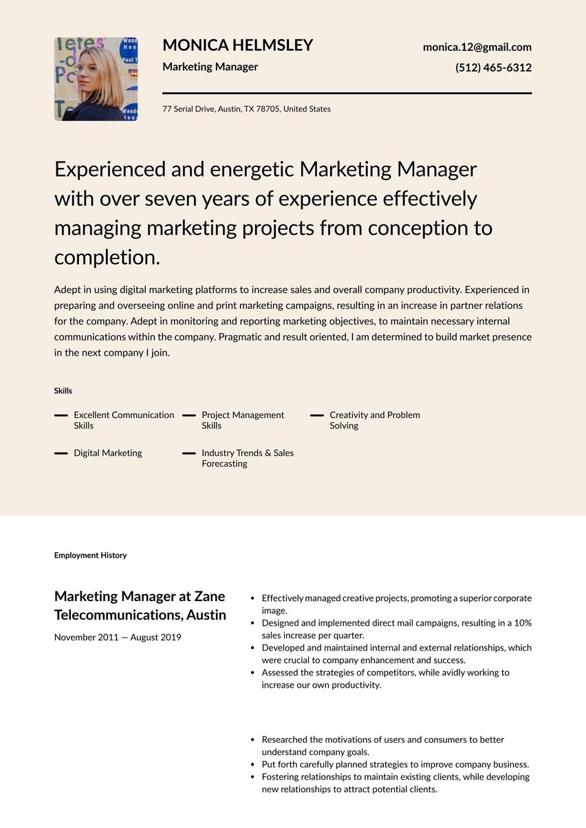 Copenhagen resume template