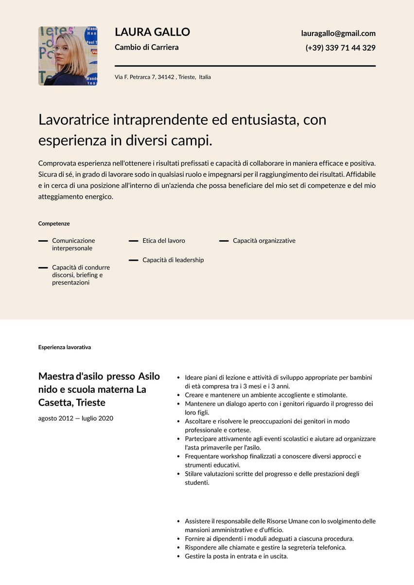 Copenhagen resume template