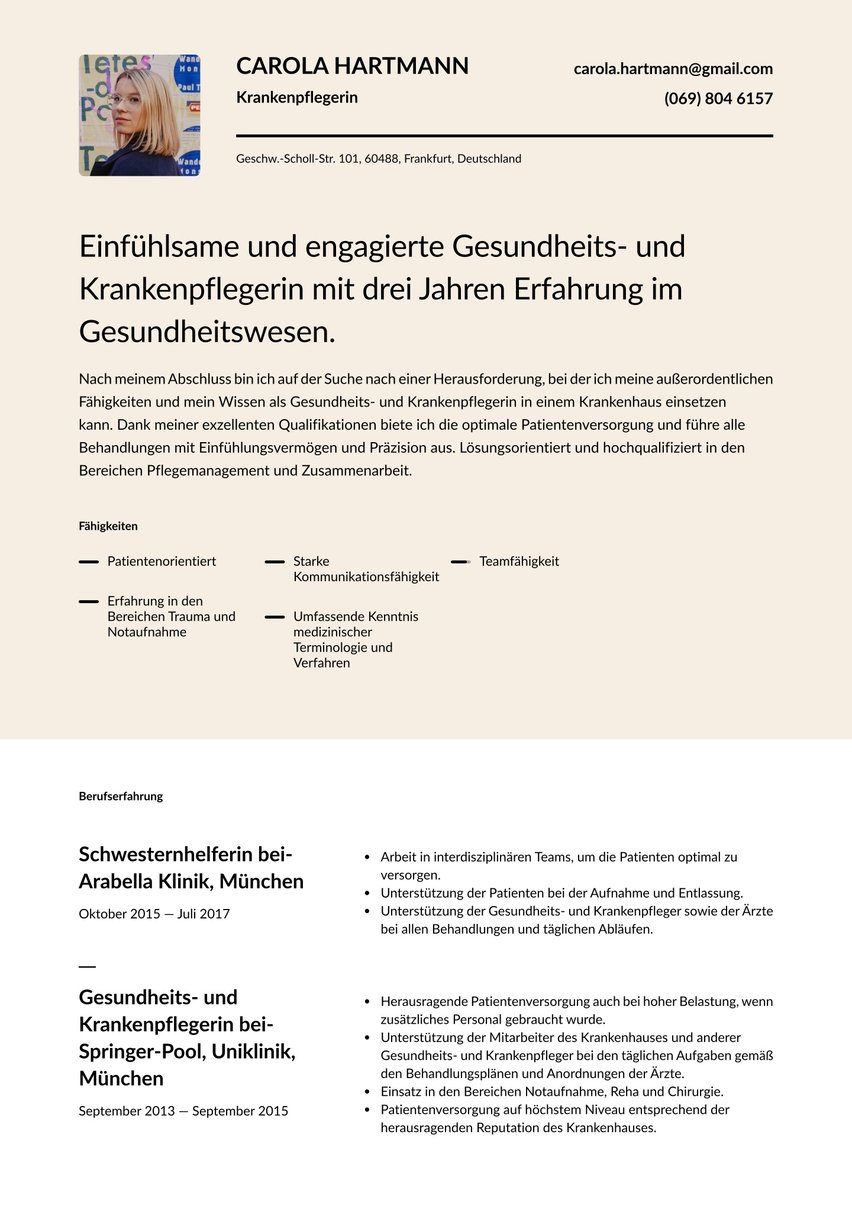 Kopenhagen resume template