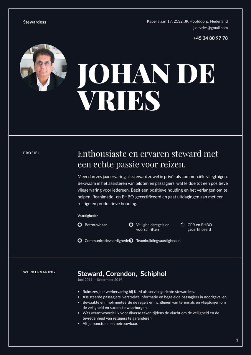 Chicago resume template