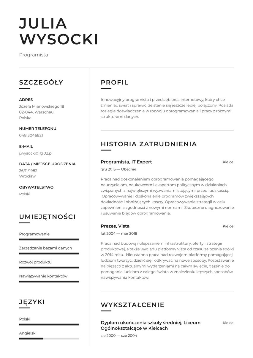 Berlin resume template