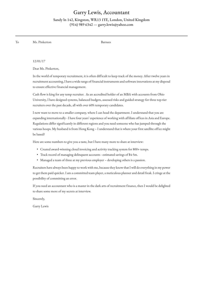 London cover_letter template