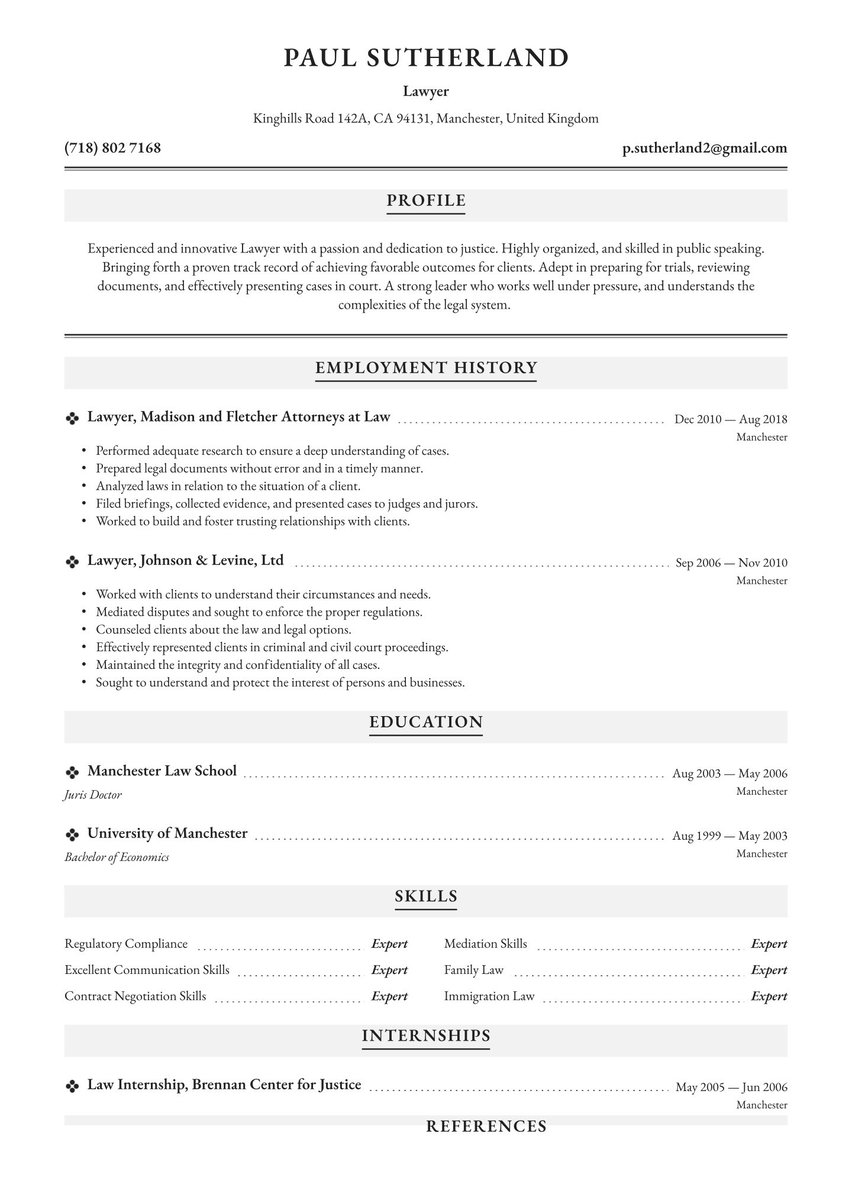 Santiago resume template