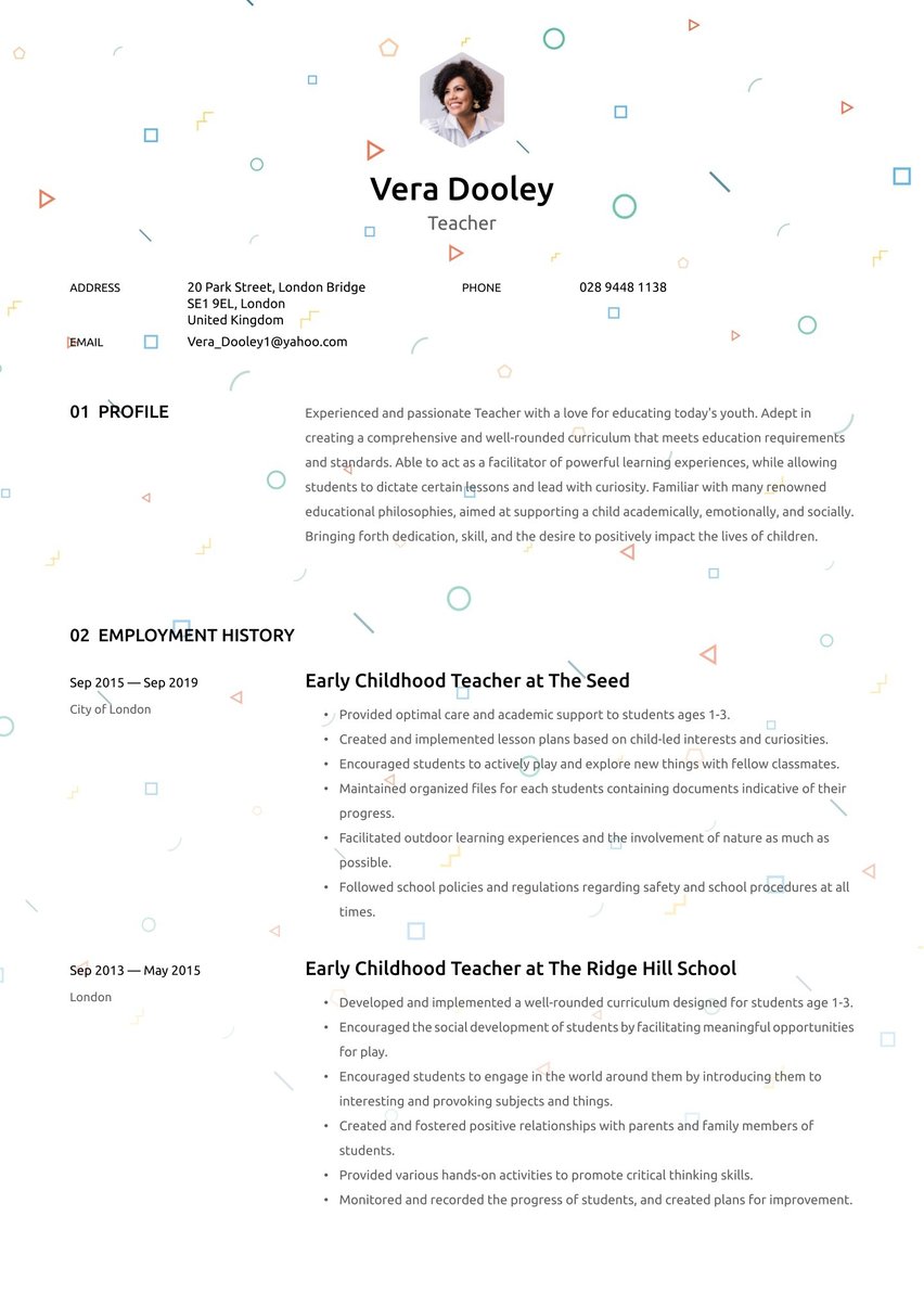 Vancouver resume template
