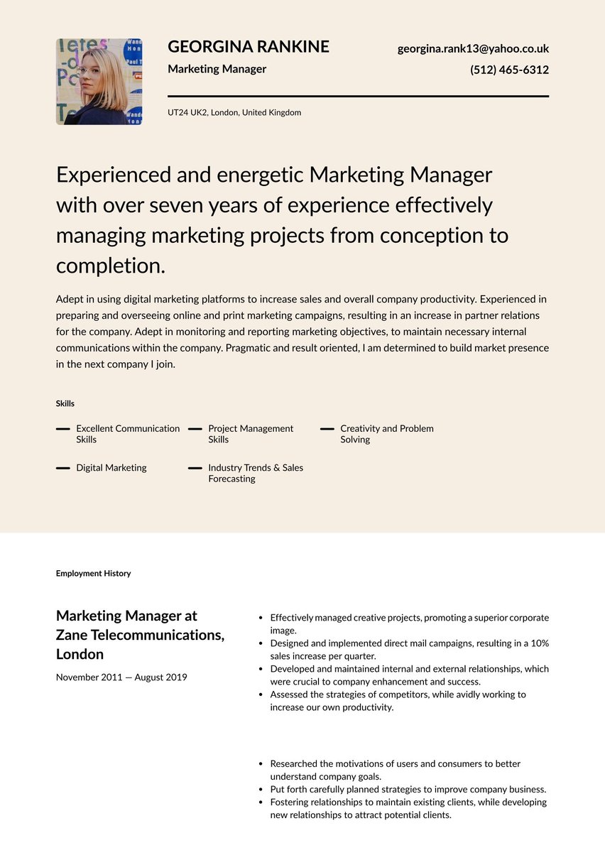 Copenhagen resume template