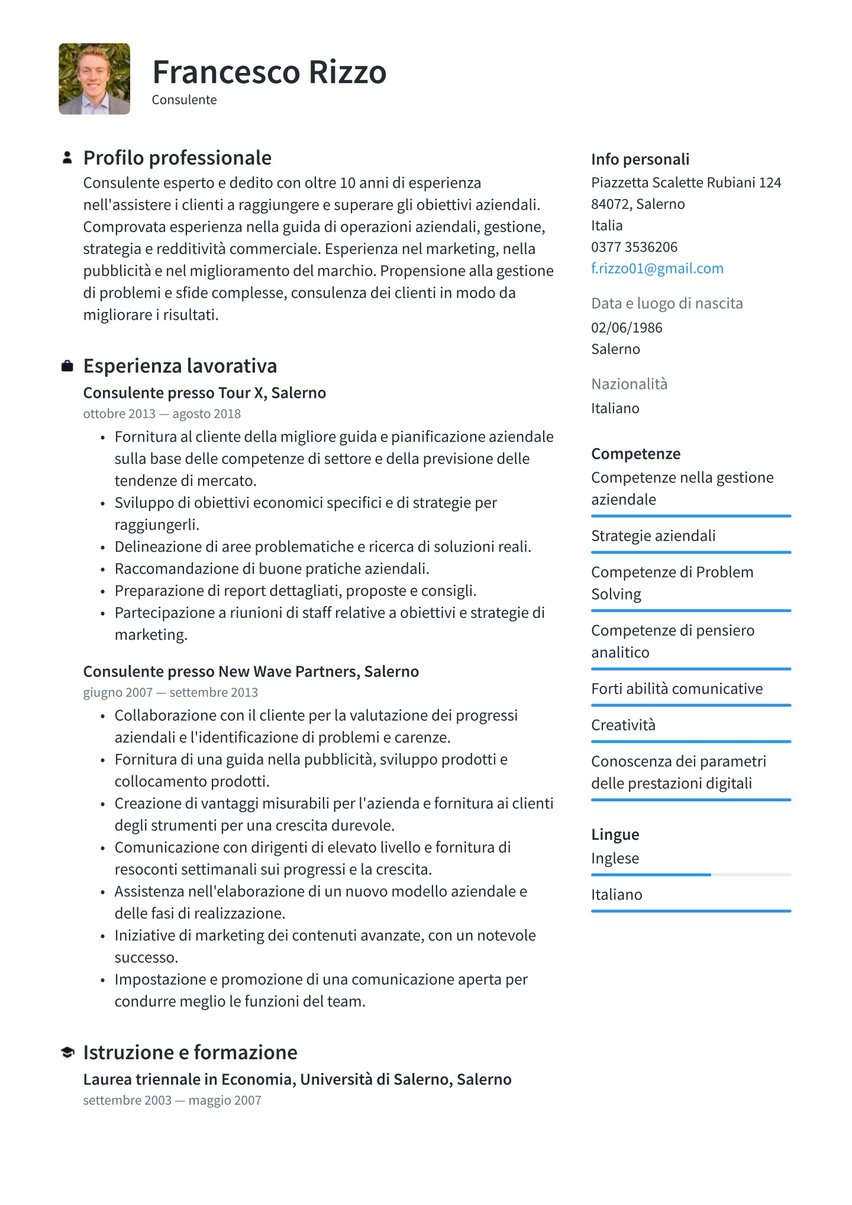 Stoccolma resume template