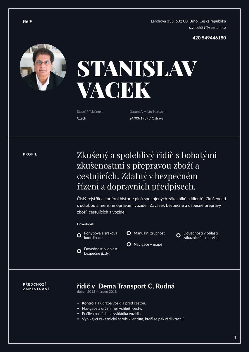 Chicago resume template