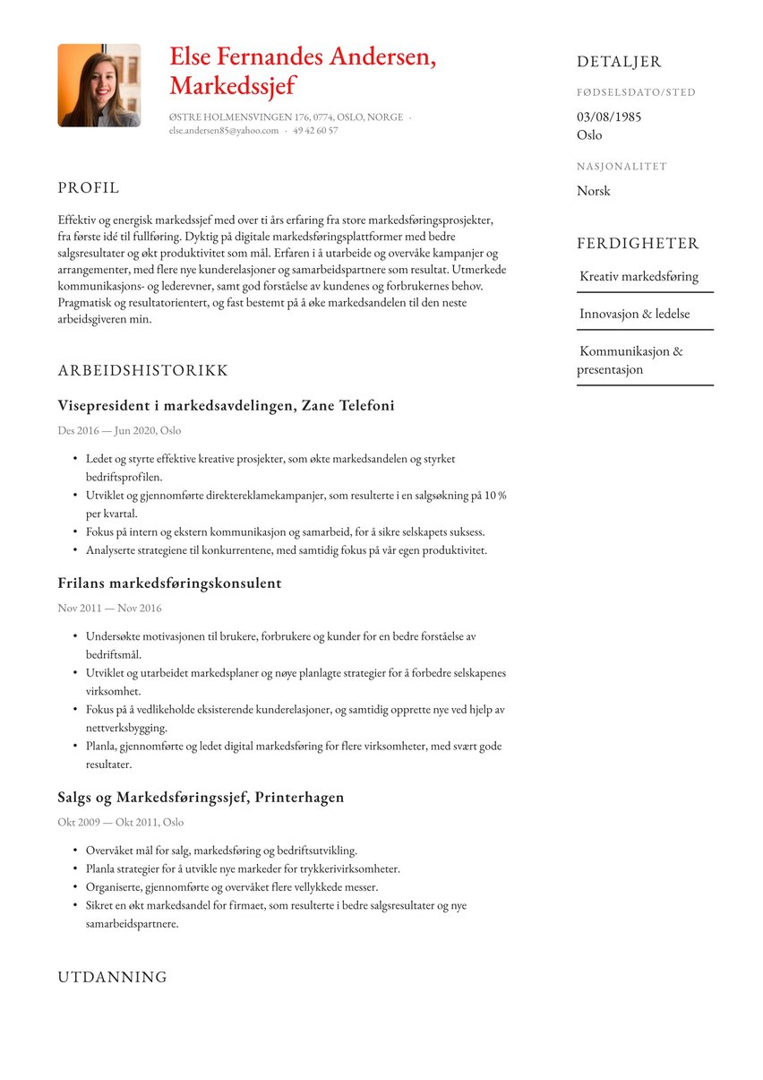 Paris resume template