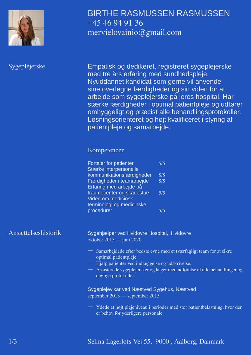 Geneve resume template
