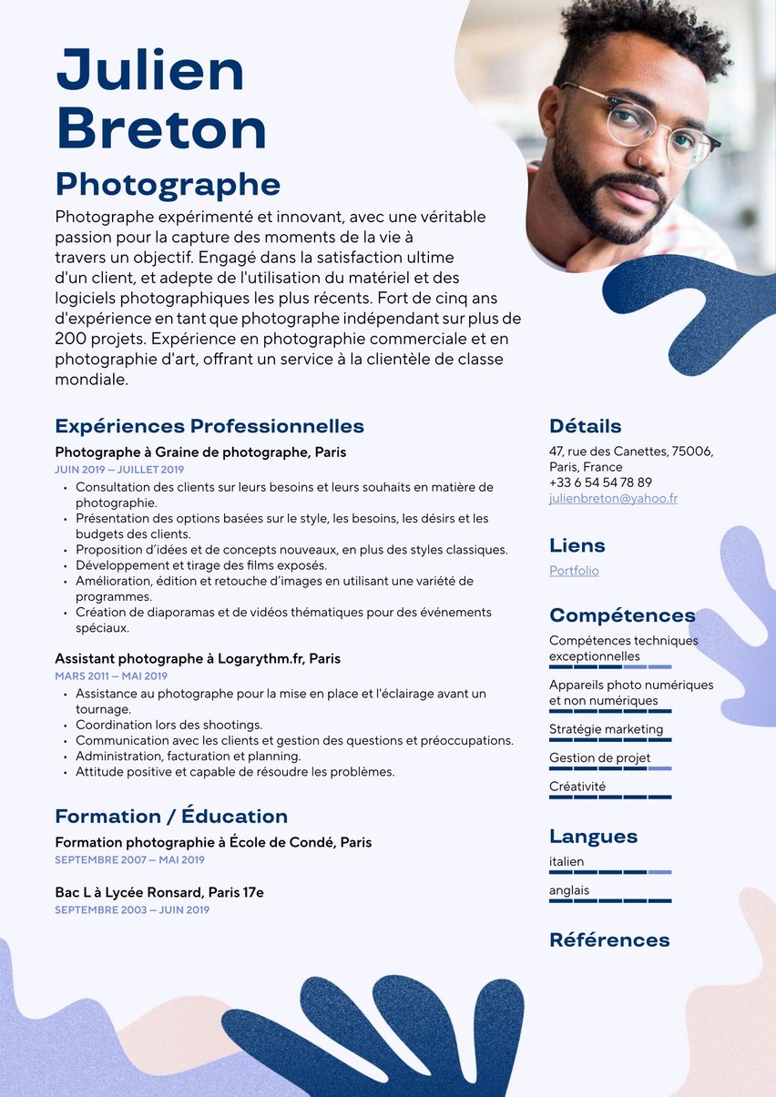 Lisbonne resume template