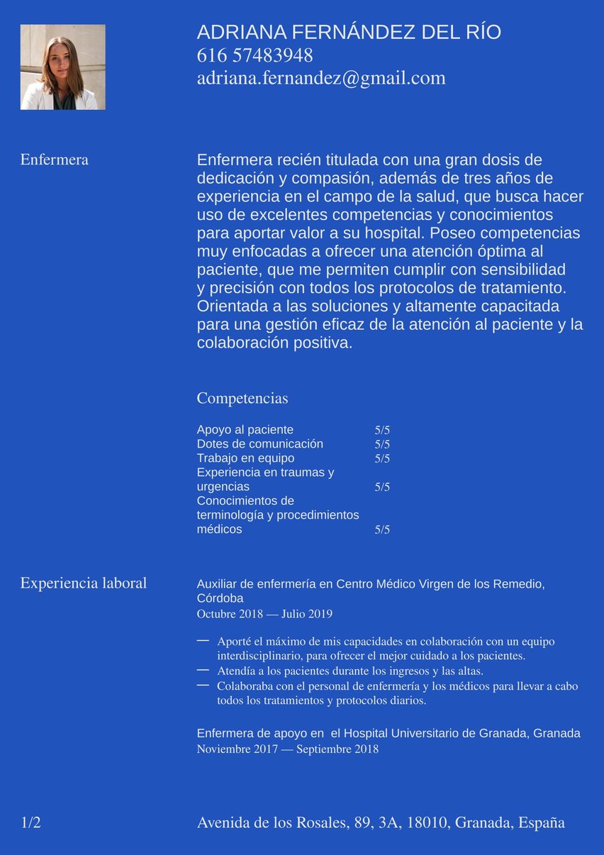 Génova resume template