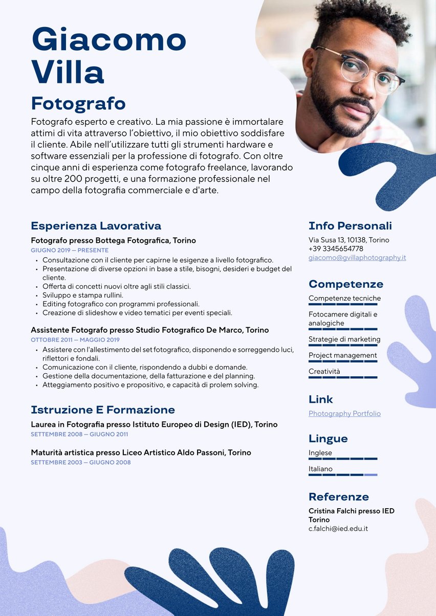 Lisbona resume template