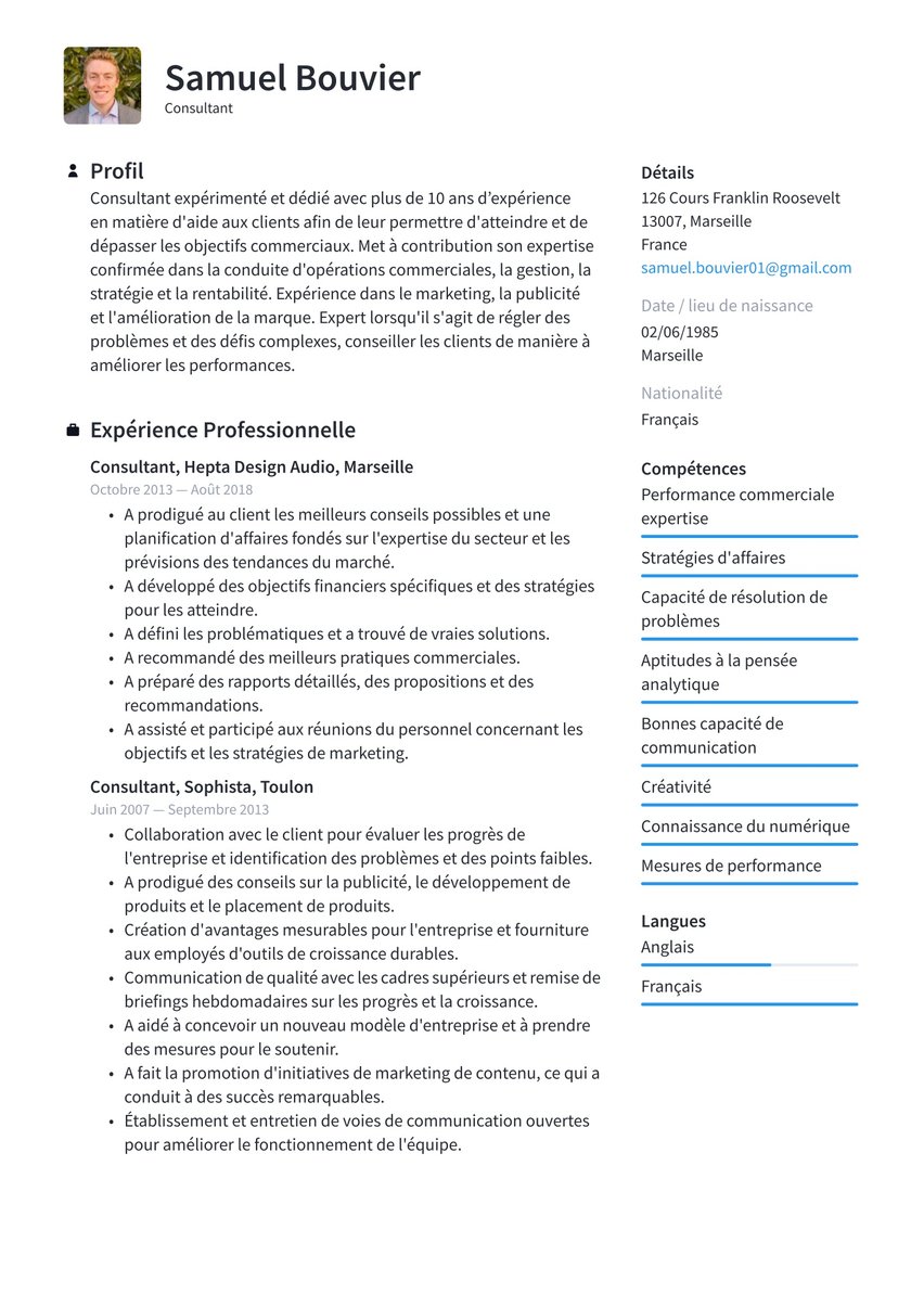 Stockholm resume template