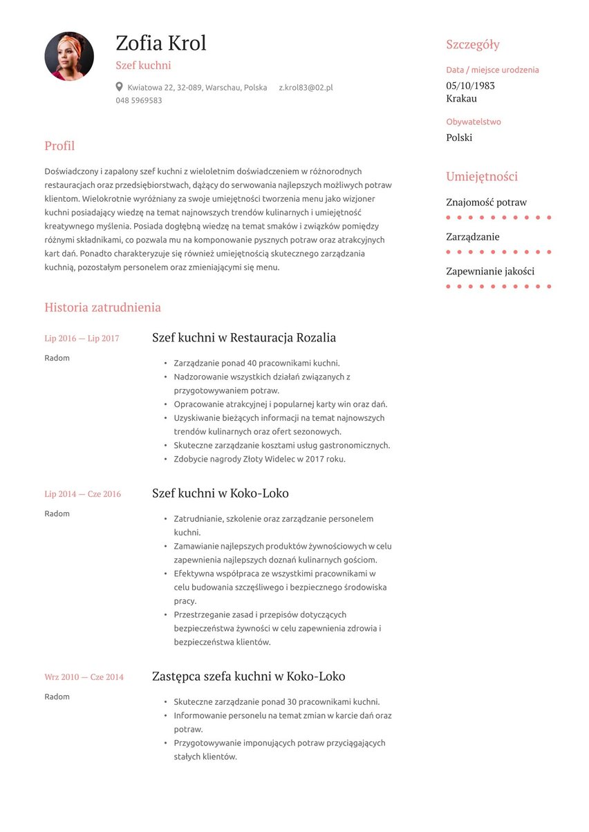 Barcelona resume template