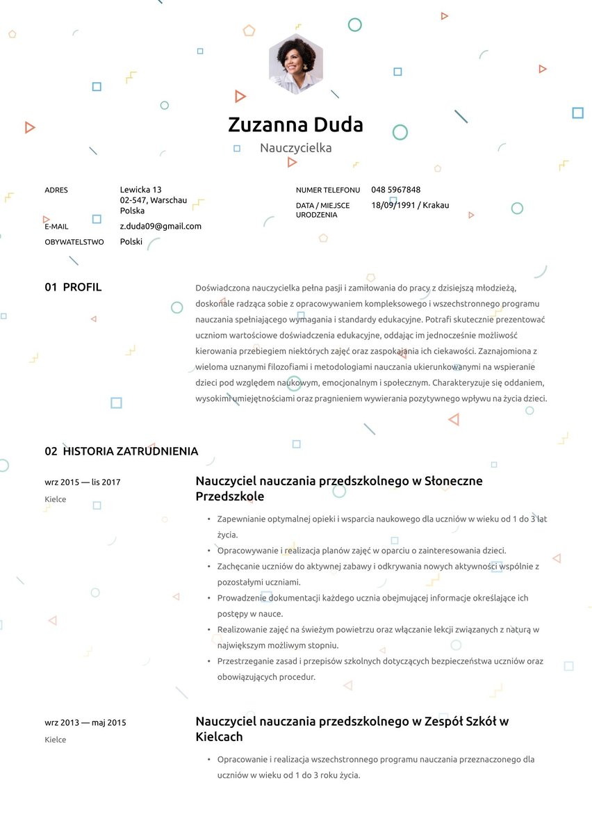 Vancouver resume template