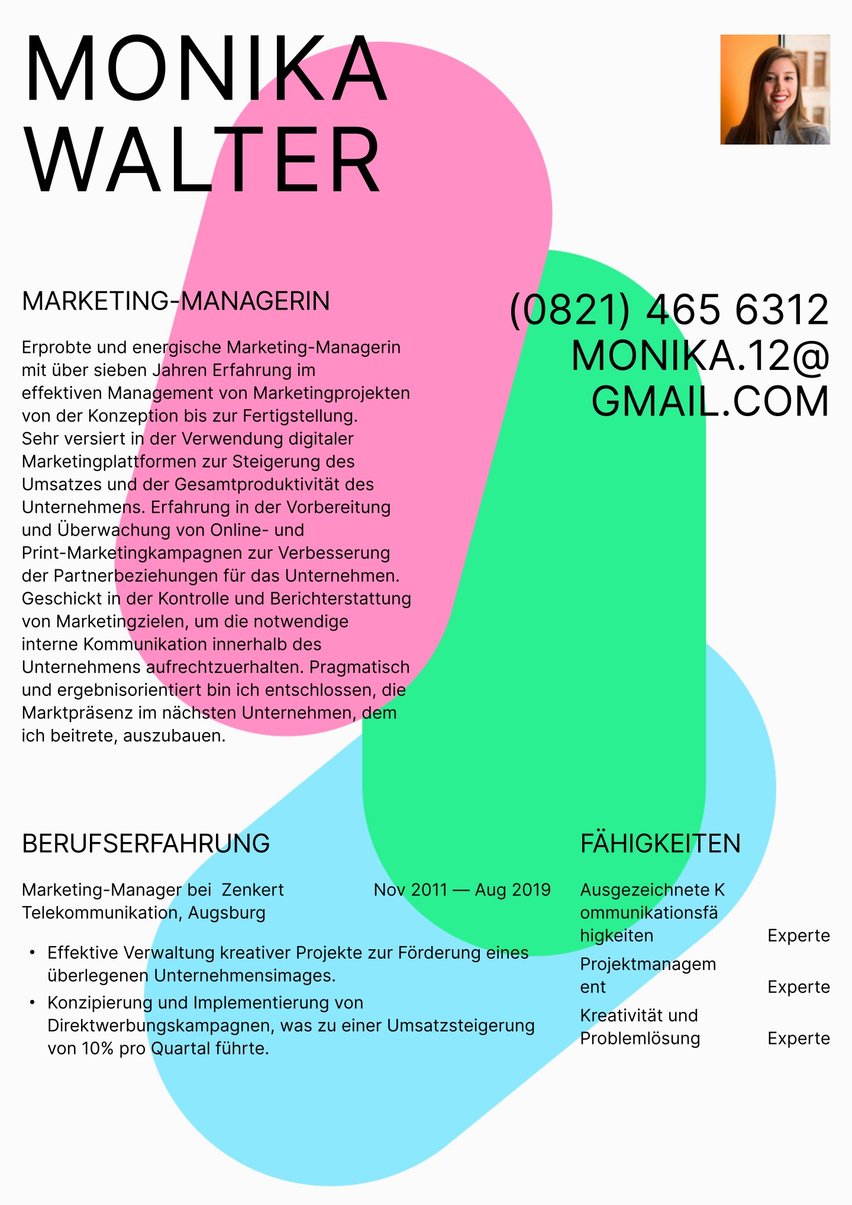 Kapstadt resume template