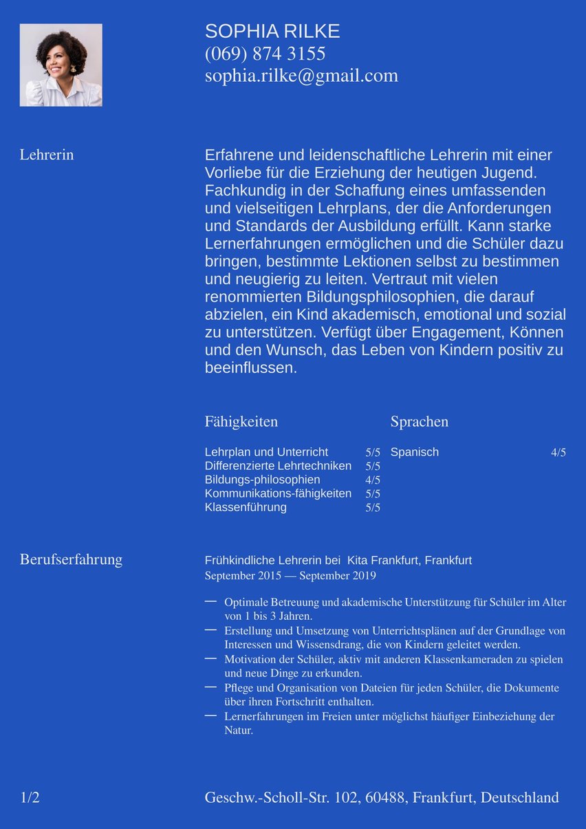 Genf resume template