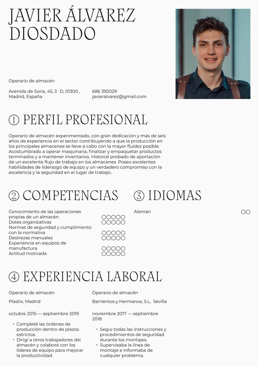 Roma resume template