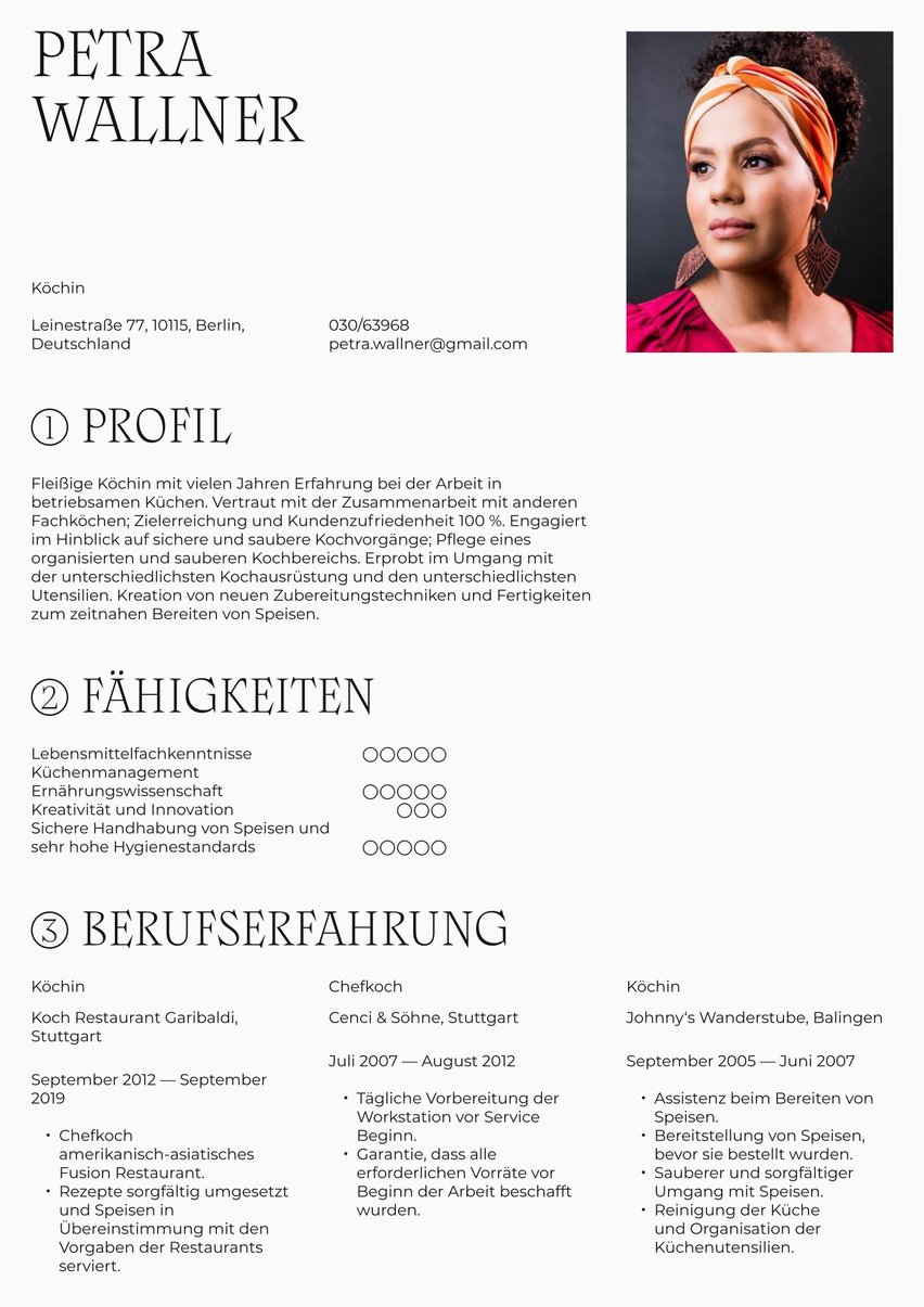 Rom resume template