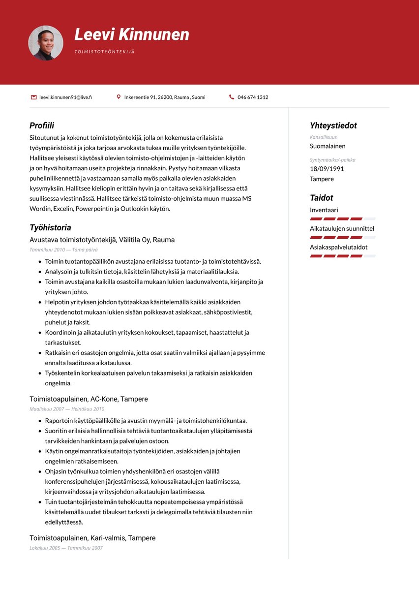 Tokyo resume template