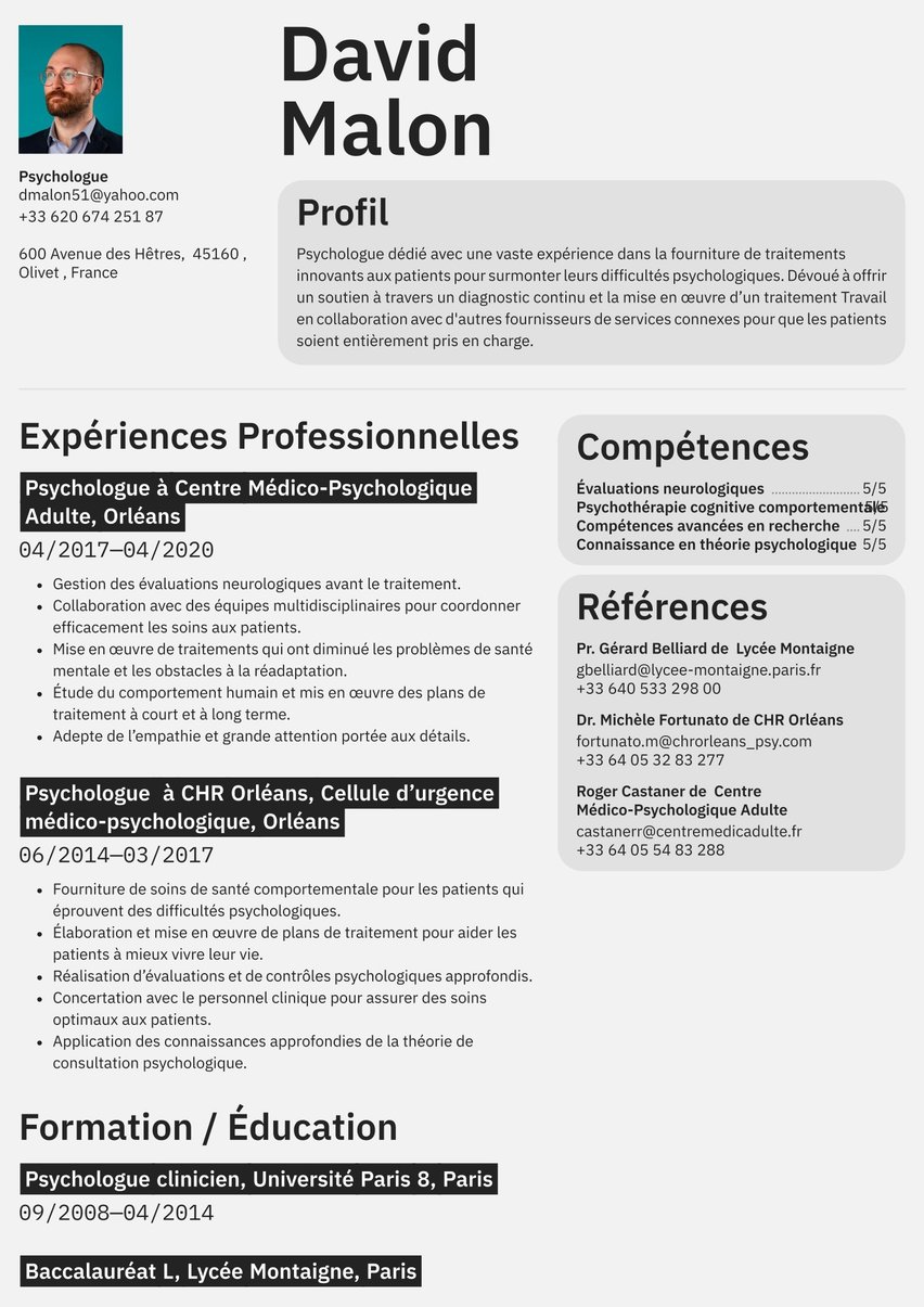 Toronto resume template