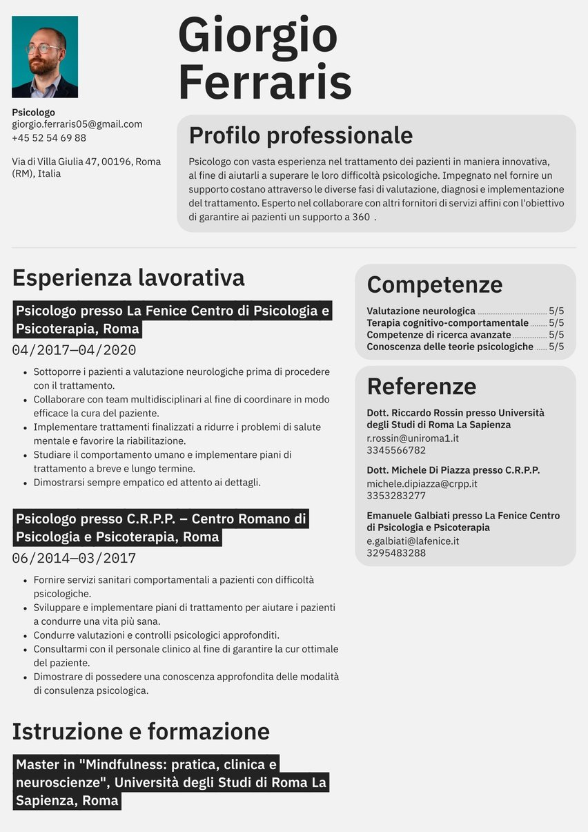 Toronto resume template