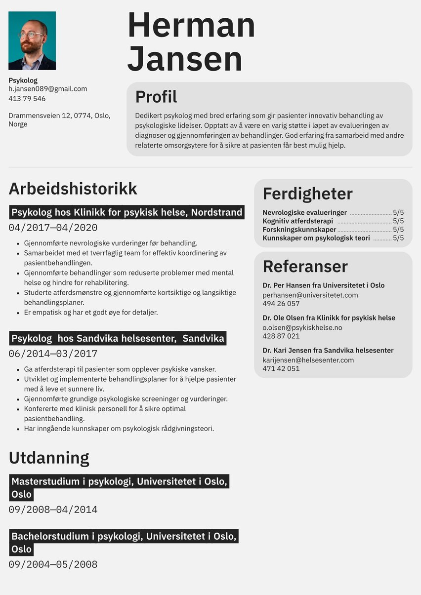 Toronto resume template