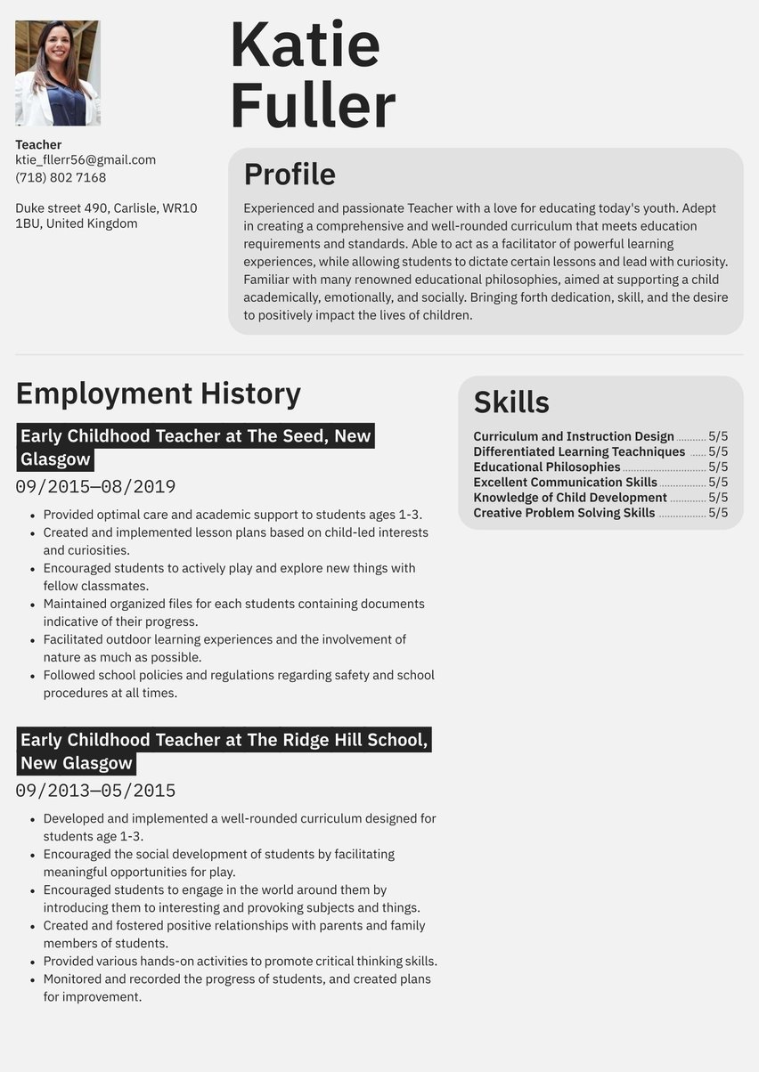 Toronto resume template