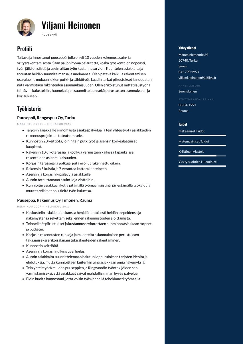 Sydney resume template