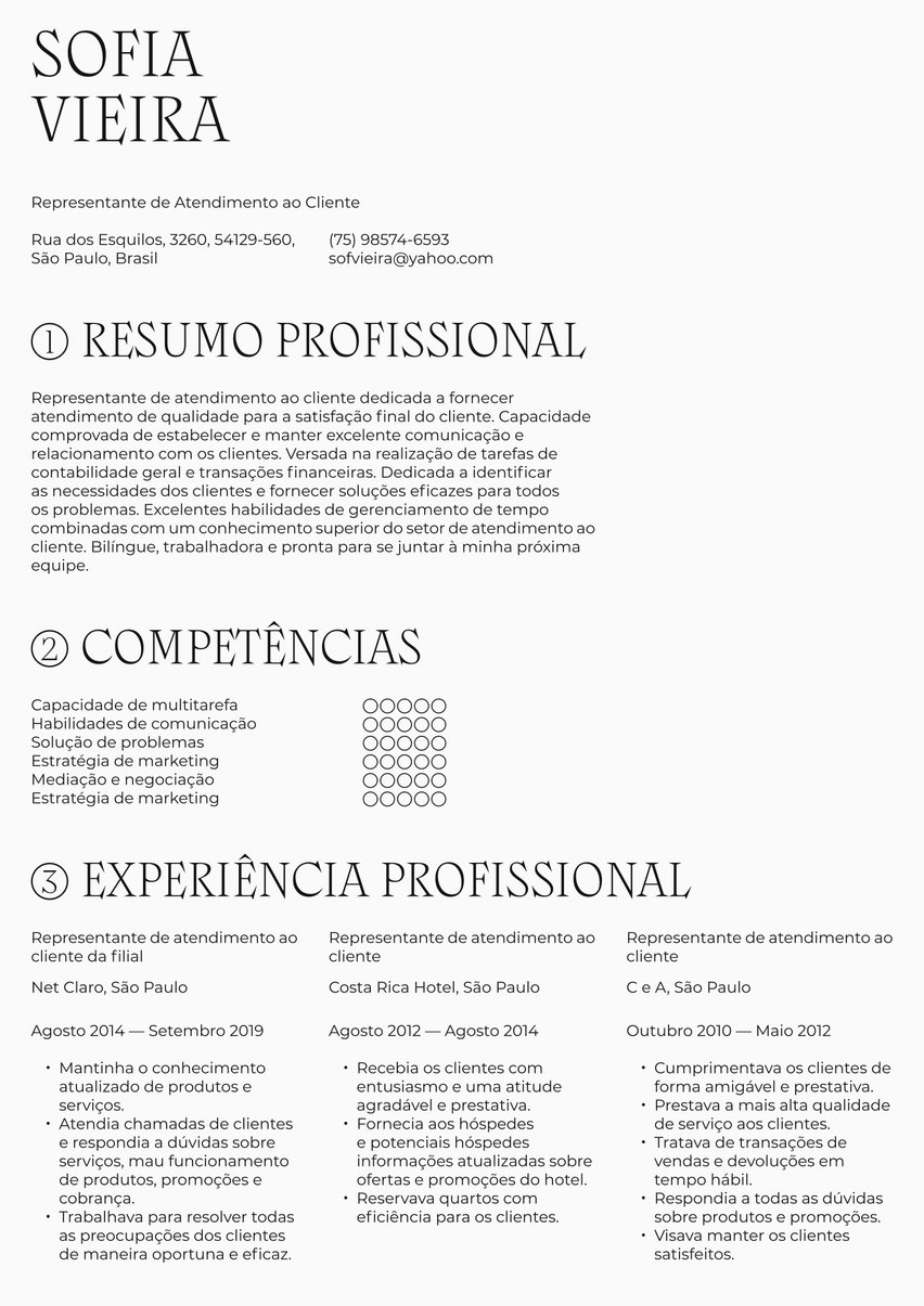 Roma resume template