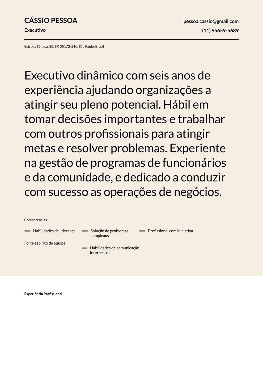 Copenhague resume template
