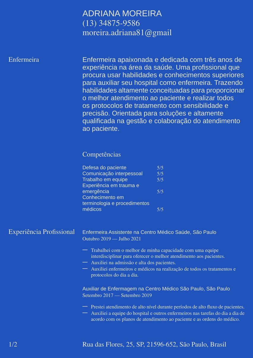 Genebra resume template