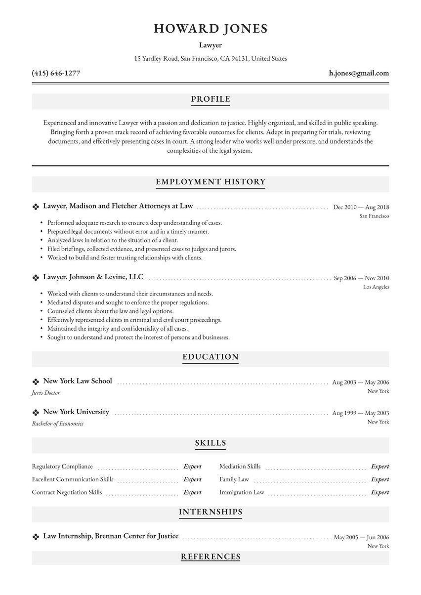 Santiago resume template
