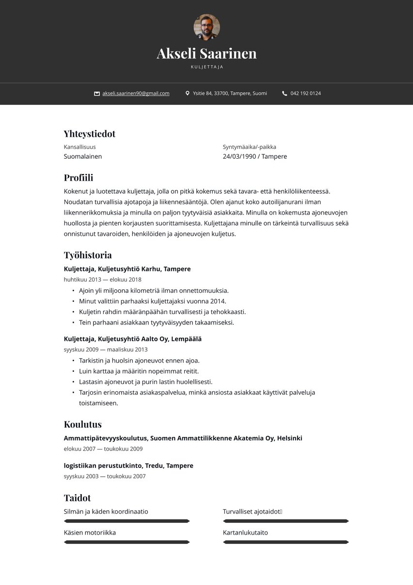 Oslo resume template