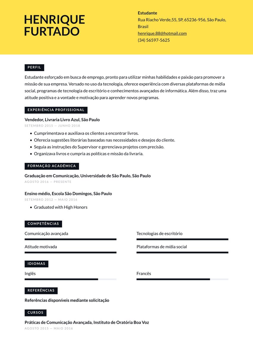 Madri resume template