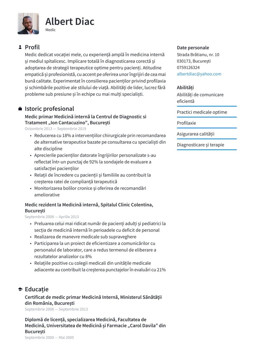 Stockholm resume template